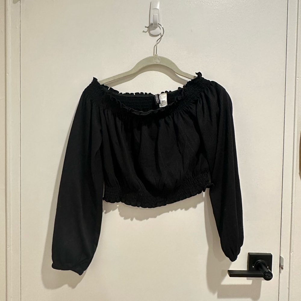 Black Off The Shoulder Top